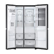 LG InstaView™  611L Door In Door  Refrigerator, UVnano™, LINEARCooling™, ThinQ™ in Matte Black color, GCX-287TNB, GCX-287TNB, thumbnail 10