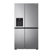 LG Door-in-Door™ ThinQ™ Side by Side 617L Refrigerator, UVnano™, LINEARCooling™, ThinQ™ in Silver color, front view, GCL-287GVL, thumbnail 2