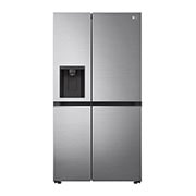 LG Door-in-Door™ ThinQ™ Side by Side 617L Refrigerator, UVnano™, LINEARCooling™, ThinQ™ in Silver color, front view, GCL-287GVL, thumbnail 1