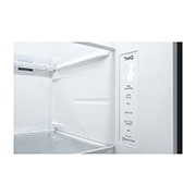 LG Door-in-Door™ ThinQ™ Side by Side 617L Refrigerator, UVnano™, LINEARCooling™, ThinQ™ in Silver color, drawer view, GCL-287GVL, thumbnail 4