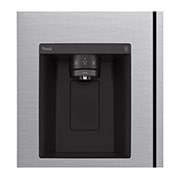 LG Door-in-Door™ ThinQ™ Side by Side 617L Refrigerator, UVnano™, LINEARCooling™, ThinQ™ in Silver color, dispenser view, GCL-287GVL, thumbnail 5
