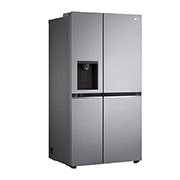 LG Door-in-Door™ ThinQ™ Side by Side 617L Refrigerator, UVnano™, LINEARCooling™, ThinQ™ in Silver color, left side view, GCL-287GVL, thumbnail 11