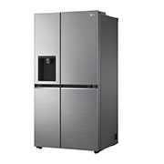 LG Door-in-Door™ ThinQ™ Side by Side 617L Refrigerator, UVnano™, LINEARCooling™, ThinQ™ in Silver color, right side view, GCL-287GVL, thumbnail 12