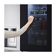 LG InstaView™ 611L Door In Door Refrigerator, UVnano™, LINEARCooling™, ThinQ™ in Silver color, GCX-287TNS, GCX-287TVS, thumbnail 4