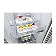 LG InstaView™ 611L Door In Door Refrigerator, UVnano™, LINEARCooling™, ThinQ™ in Silver color, GCX-287TNS, GCX-287TVS, thumbnail 8