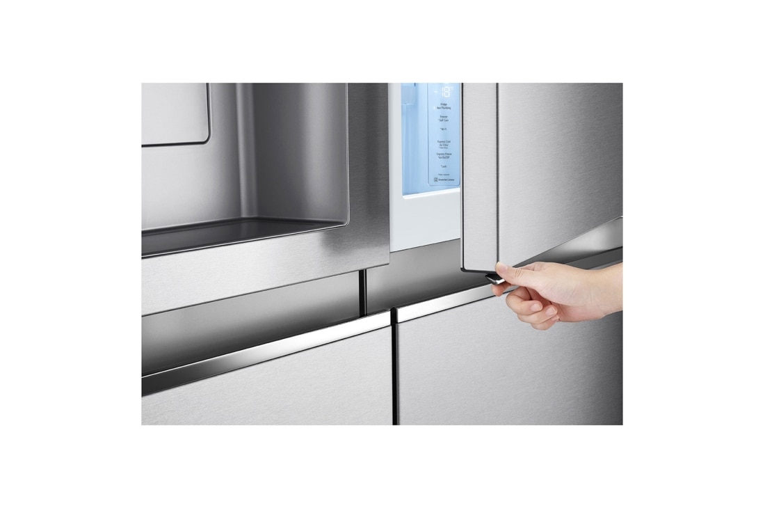 LG Door-in-Door side by side refrigerator, 674 liters - silver