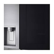 LG InstaView™ ThinQ™ 598L Side by Side Refrigerator, UVnano™, LINEARCooling™, ThinQ™ in Silver color, instaview light off, GCX-287TNSI, thumbnail 3