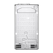 LG Side by Side 643L Refrigerator, Inverter Compressor, Multi AirFlow, Express Cool, Smart Diagnosis™, Dark Graphite color, back view, GCB-287DVE, thumbnail 11