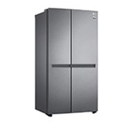 LG Side by Side 643L Refrigerator, Inverter Compressor, Multi AirFlow, Express Cool, Smart Diagnosis™, Dark Graphite color, left side view, GCB-287DVE, thumbnail 8