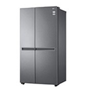 LG Side by Side 643L Refrigerator, Inverter Compressor, Multi AirFlow, Express Cool, Smart Diagnosis™, Dark Graphite color, right side view, GCB-287DVE, thumbnail 9