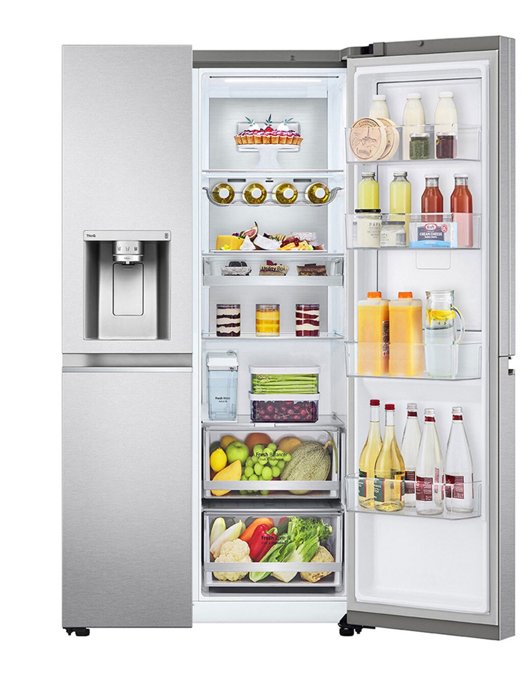 LG DoorinDoor™ ThinQ™ Side by Side 611L Refrigerator, UVnano