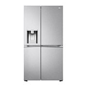 LG Door-in-Door™ ThinQ™ Side by Side 611L Refrigerator, UVnano™, LINEARCooling™, ThinQ™ in Silver color, front view, GCJ-287TNL, thumbnail 2