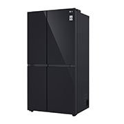 LG Side by Side 647L Refrigerator, Inverter Compressor, Multi AirFlow, Express Cool, Smart Diagnosis™, Black Glass color, right side view, GCB-287GNWB, thumbnail 13