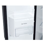 LG Side by Side 647L Refrigerator, Inverter Compressor, Multi AirFlow, Express Cool, Smart Diagnosis™, Black Glass color, dairy corner view, GCB-287GNWB, thumbnail 6