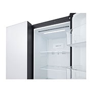 LG Side by Side 647L Refrigerator, Inverter Compressor, Multi AirFlow, Express Cool, Smart Diagnosis™, White Glass color, Freezer View, GCB-287GNWC, thumbnail 15