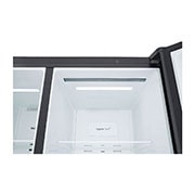 LG Side by Side 647L Refrigerator, Inverter Compressor, Multi AirFlow, Express Cool, Smart Diagnosis™, White Glass color, LED lamp view, GCB-287GNWC, thumbnail 5