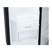 LG Side by Side 647L Refrigerator, Inverter Compressor, Multi AirFlow, Express Cool, Smart Diagnosis™, White Glass color, ICE maker, GCB-287GNWC, thumbnail 6