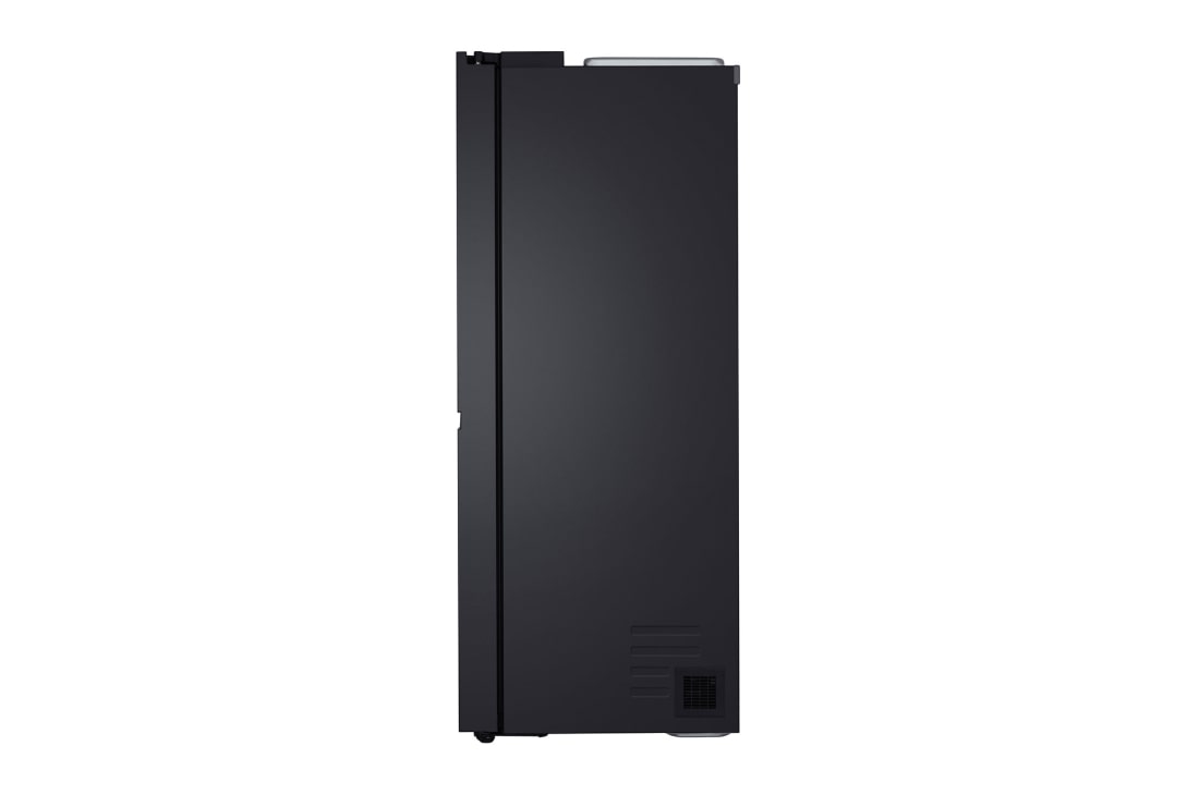 LG Side by Side 647L Refrigerator, Inverter Compressor, Multi AirFlow,White Glass color, side view, GCB-287GNWC, thumbnail 14