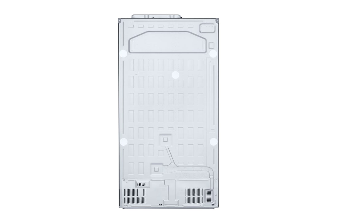 LG Side by Side 647L Refrigerator, Inverter Compressor, Multi AirFlow,White Glass color, back view, GCB-287GNWC, thumbnail 15