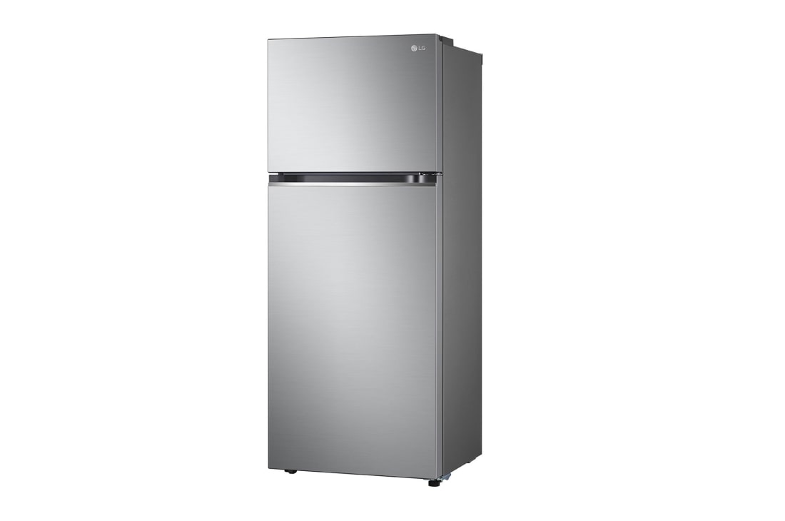 LG Top freezer Refrigerator 423L Gross Capacity, Smart Inverter™ , Silver Color, right perspective view, GLB-582GVLP, thumbnail 13