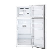 LG Top freezer Refrigerator 423L Gross Capacity, Smart Inverter™ , White Color, front open view, GLB-582GVWP, thumbnail 12