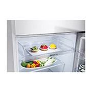 LG Top freezer Refrigerator 423L Gross Capacity, Smart Inverter™ , White Color, detail view of pull-out tray, GLB-582GVWP, thumbnail 8