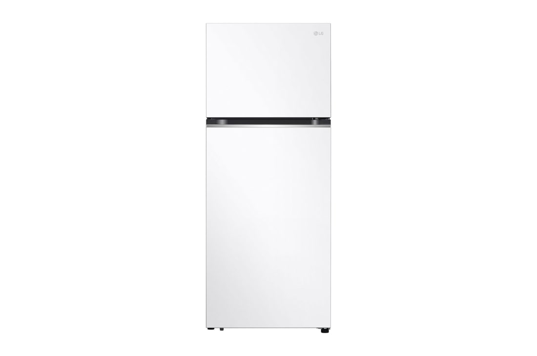 LG Top freezer Refrigerator 423L Gross Capacity, Smart Inverter™ , White Color, front view, GLB-582GVWP, thumbnail 15