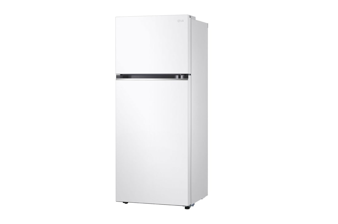 LG Top freezer Refrigerator 423L Gross Capacity, Smart Inverter™ , White Color, right perspective view, GLB-582GVWP, thumbnail 13