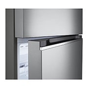 LG Top freezer 423L Gross Capacity, Inverter , Silver, detail view of bottom fridge handle, GNB-582GVLP, thumbnail 9