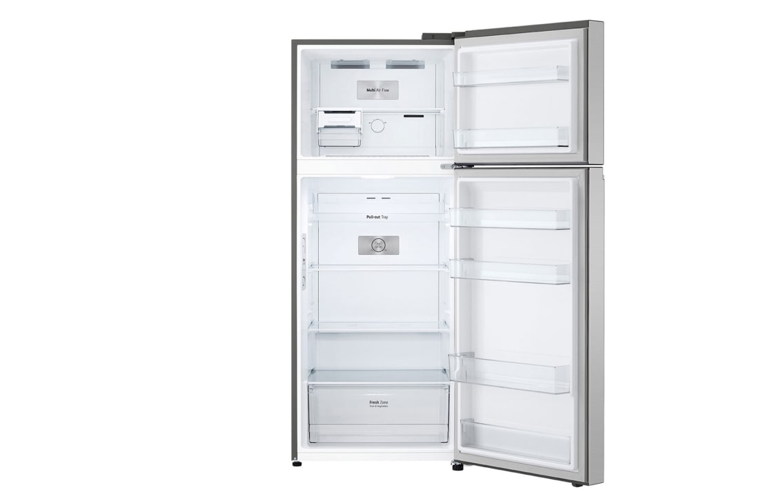LG Top freezer 423L Gross Capacity, Inverter , Silver, front open view, GNB-582GVLP, thumbnail 12