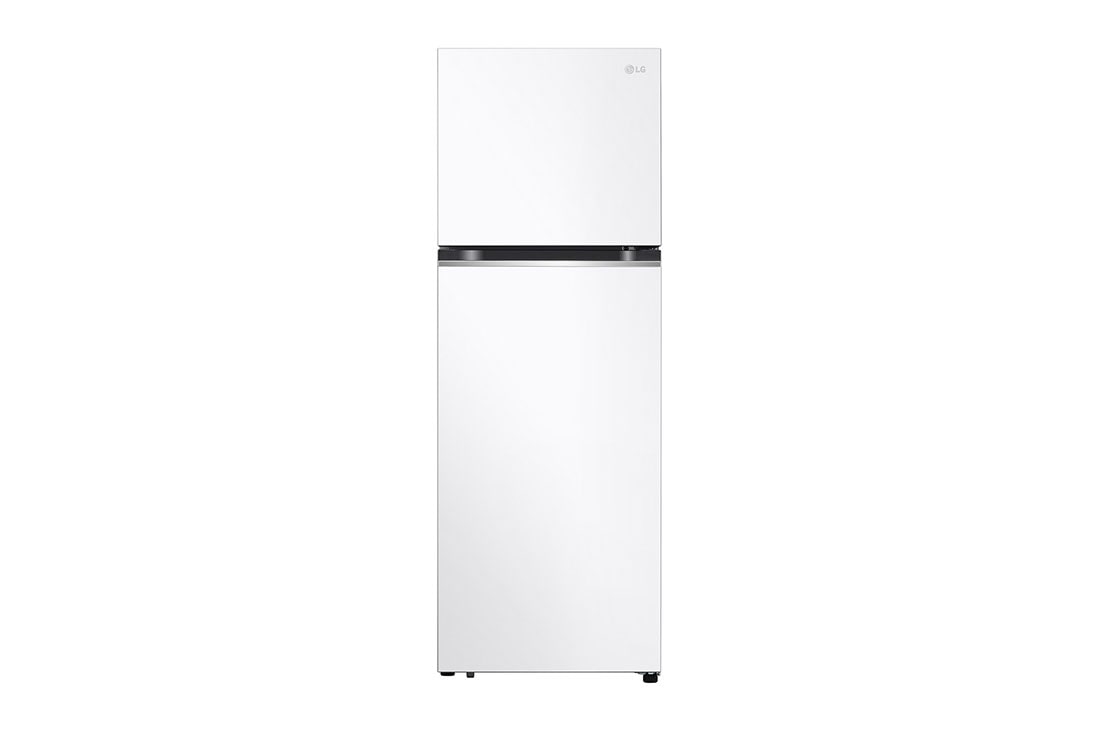 LG Top freezer Refrigerator 423L Gross Capacity, Smart Inverter™ , White Color, front view, GNB-582GVWP