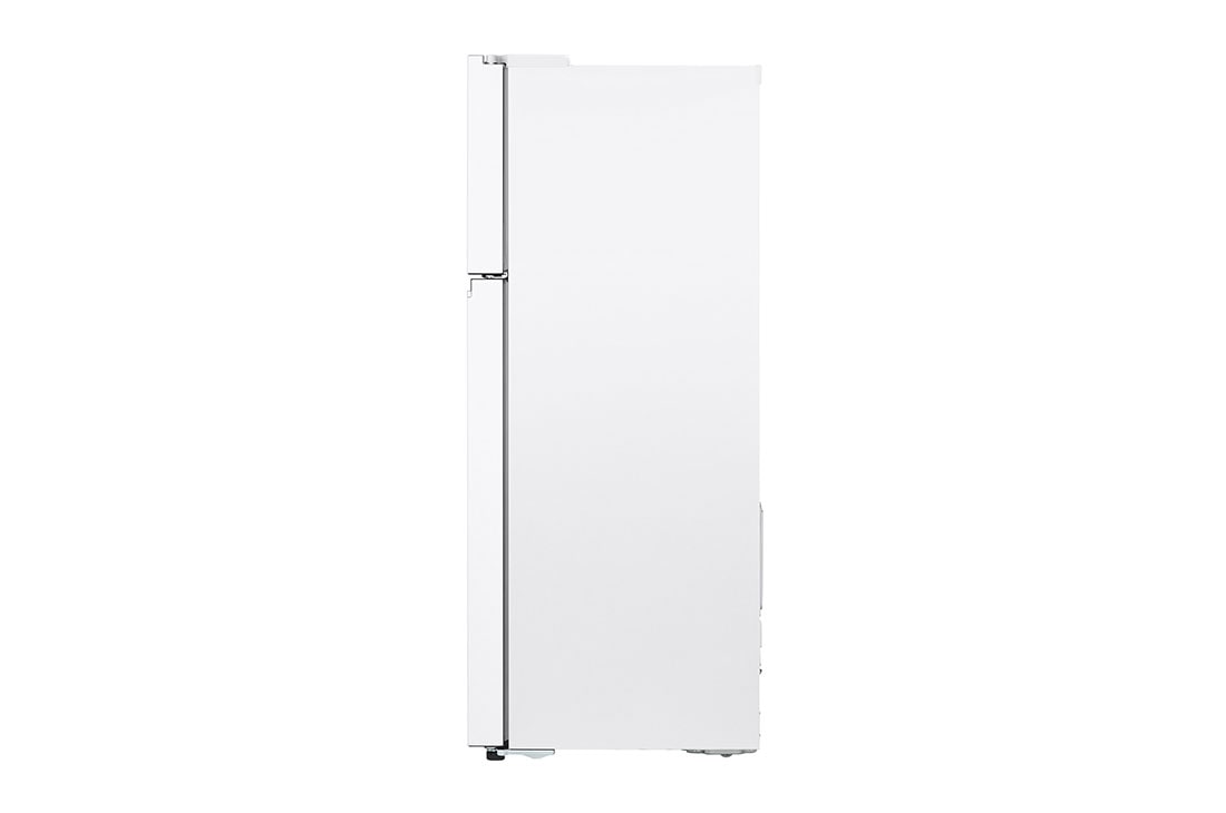 LG Top freezer Refrigerator 423L Gross Capacity, Smart Inverter™ , White Color, side view, GNB-582GVWP, thumbnail 11