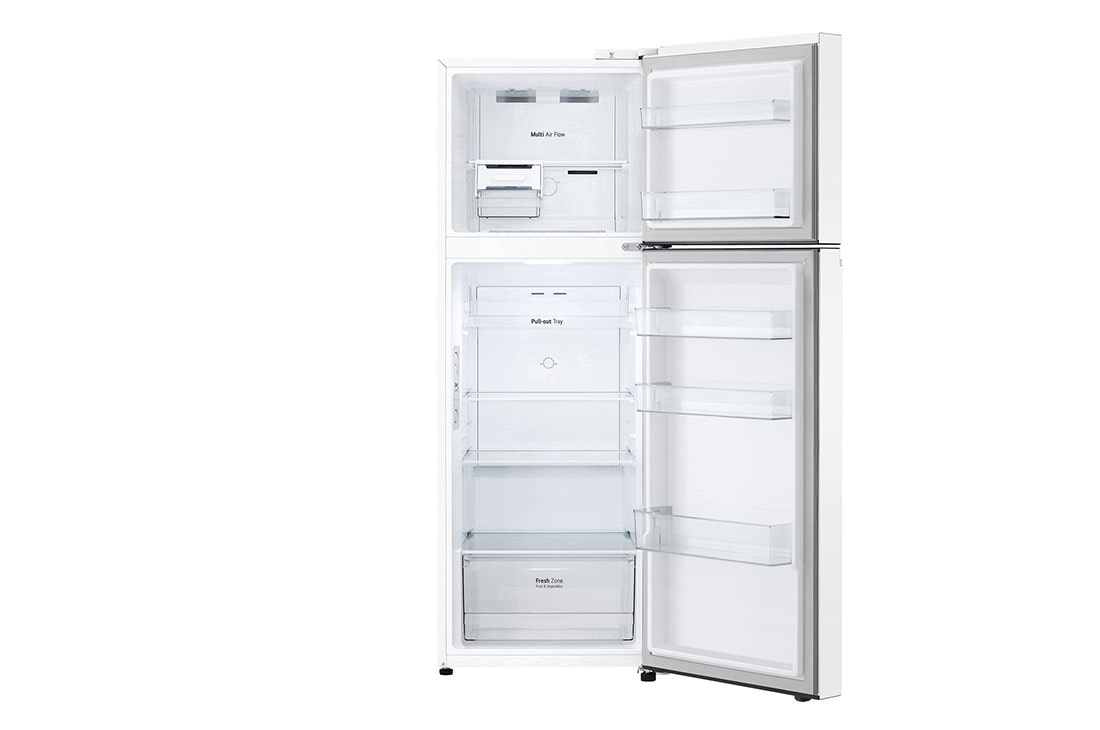 LG Top freezer Refrigerator 423L Gross Capacity, Smart Inverter™ , White Color, drawer with fruit stored, GNB-582GVWP, thumbnail 3