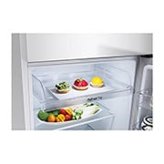 LG Top freezer Refrigerator 423L Gross Capacity, Smart Inverter™ , White Color, bottom fridge opened, GNB-582GVWP, thumbnail 11