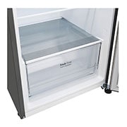 LG Top freezer Refrigerator 360L Gross Capacity, Smart Inverter™, Silver Color, bottom fridge opened, GNB-542GVLP, thumbnail 3