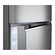 LG Top freezer Refrigerator 360L Gross Capacity, Smart Inverter™, Silver Color, detail view of bottom fridge handle, GNB-542GVLP, thumbnail 8