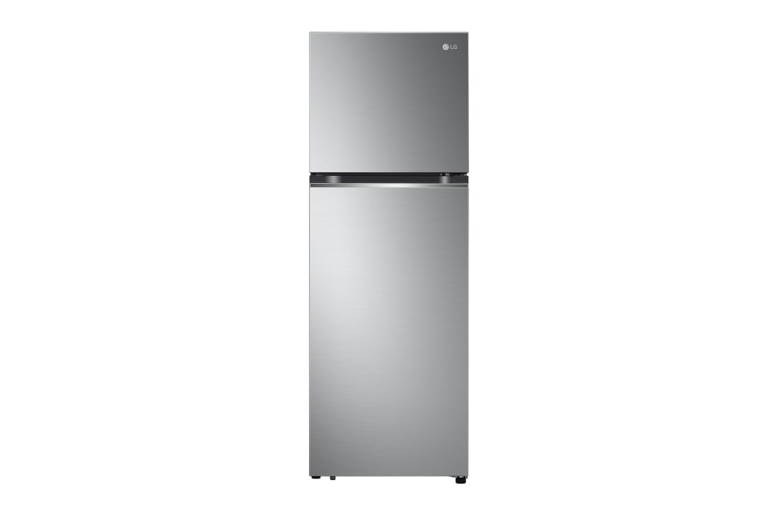 LG Top freezer Refrigerator 360L Gross Capacity, Smart Inverter™, Silver Color, front view, GNB-542GVLP, thumbnail 12