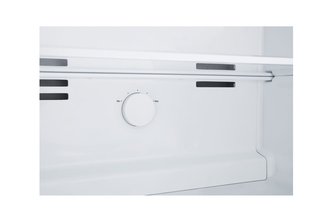 LG Top freezer Refrigerator 360L Gross Capacity, Smart Inverter™, Silver Color, detail view of temperature control knob, GNB-542GVLP, thumbnail 4