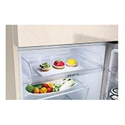 LG Top freezer Refrigerator 423L Gross Capacity, Smart Inverter™ , Beige Color, detail view of pull-out tray, GNB-582GVZP, thumbnail 8