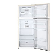 LG Top freezer Ref 423L Gross Capacity, Smart Inverter™,Beige, front open view, GNB-582GVZP, thumbnail 12