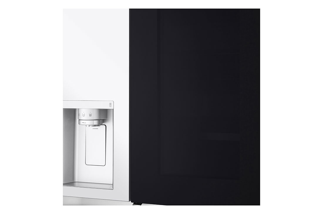 LG InstaView™ ThinQ™ 611L Side by Side Refrigerator, UVnano™, LINEARCooling™, ThinQ™ in White color, GCX-287TNW, GCX-287TVW, thumbnail 3