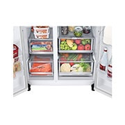 LG InstaView™ ThinQ™ 611L Side by Side Refrigerator, UVnano™, LINEARCooling™, ThinQ™ in White color, GCX-287TNW, GCX-287TVW, thumbnail 6