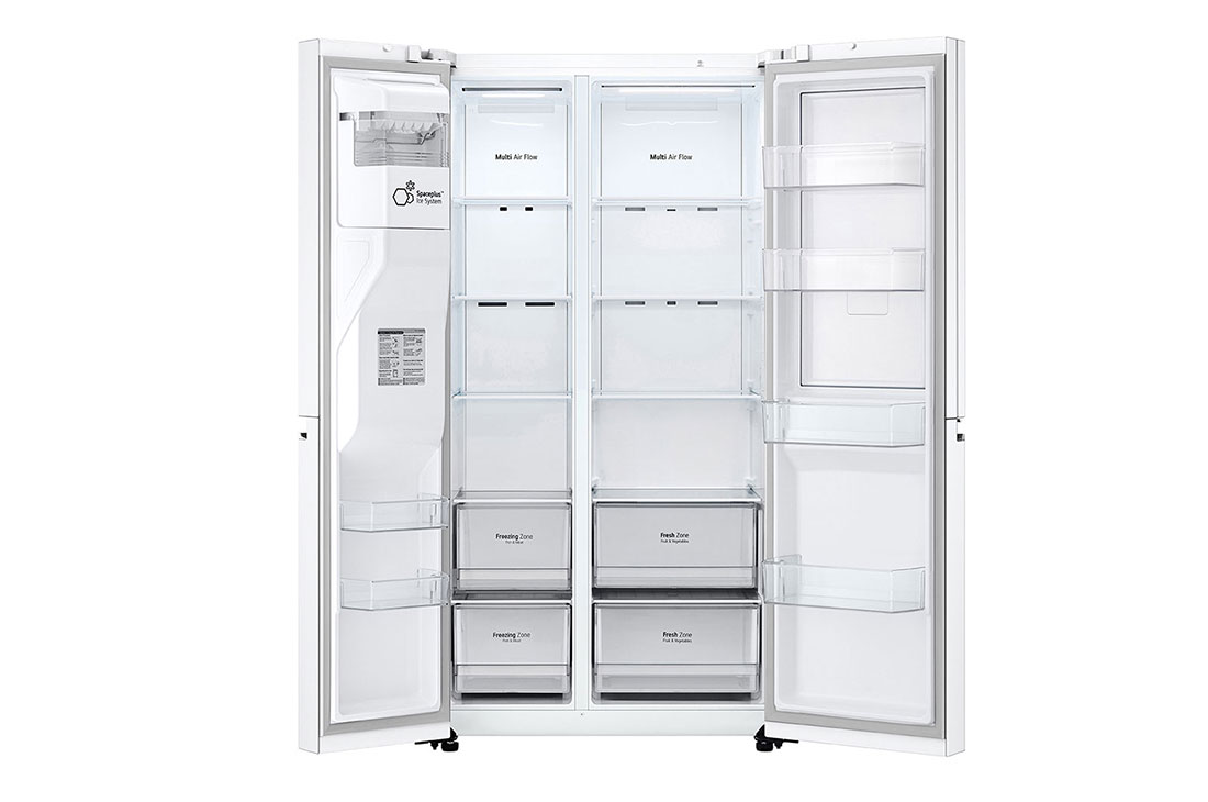 LG Door-in-Door™ ThinQ™ Side by Side 611L Refrigerator, UVnano™, LINEARCooling™, ThinQ™ in White color, LG Door-in-Door™ ThinQ™ Side by Side 611L Refrigerator, UVnano™, LINEARCooling™, ThinQ™ in White color, GCJ-287GNW, thumbnail 7