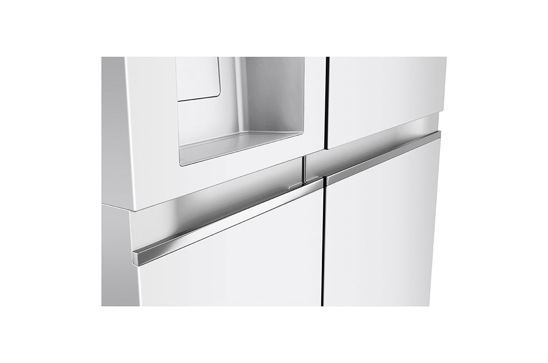 LG Side by Side 617L Refrigerator, ThinQ™, LINEARCooling™, White color, GCL-287GVW, thumbnail 3