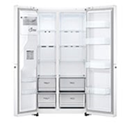 LG Side by Side 617L Refrigerator, ThinQ™, LINEARCooling™, White color, GCL-287GVW, thumbnail 8