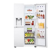 LG Side by Side 617L Refrigerator, ThinQ™, LINEARCooling™, White color, GCL-287GVW, thumbnail 9