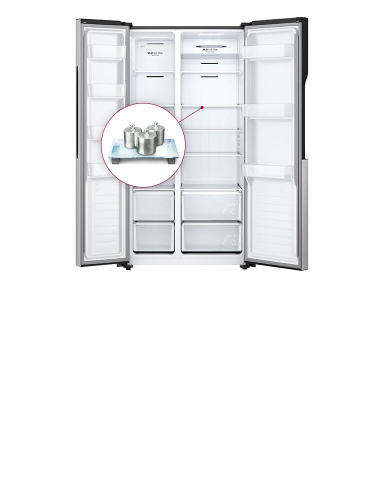 An image showing the entire interior of the refrigerator.