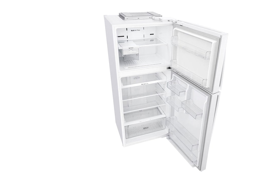 LG Top Mount Refrigerator, Smart Inverter, 438L, White, left top perspective without food, GR-C639HWCL, thumbnail 10
