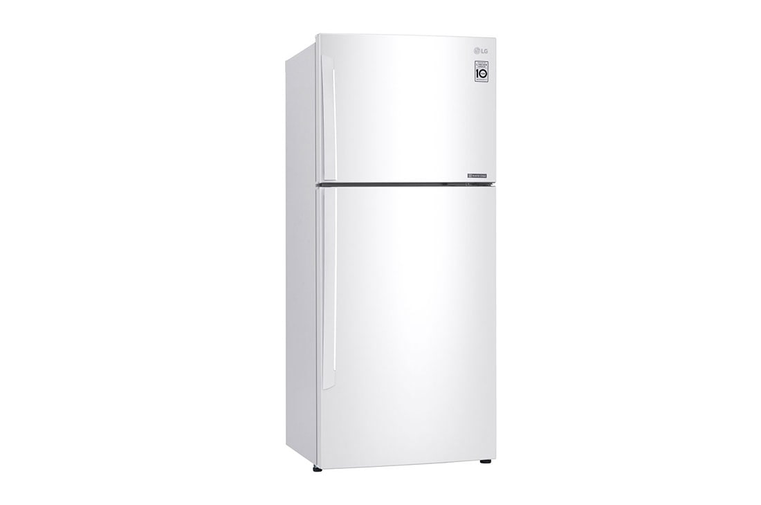 LG Top Mount Refrigerator, Smart Inverter, 438L, White, right side view, GR-C639HWCL, thumbnail 11