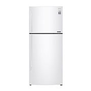 LG Top Mount Refrigerator, Smart Inverter, 438L, White, front view, GR-C639HWCL, thumbnail 1